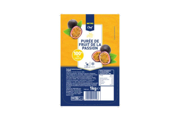 Metro Chef Frozen Passion Fruit Puree 1kg
